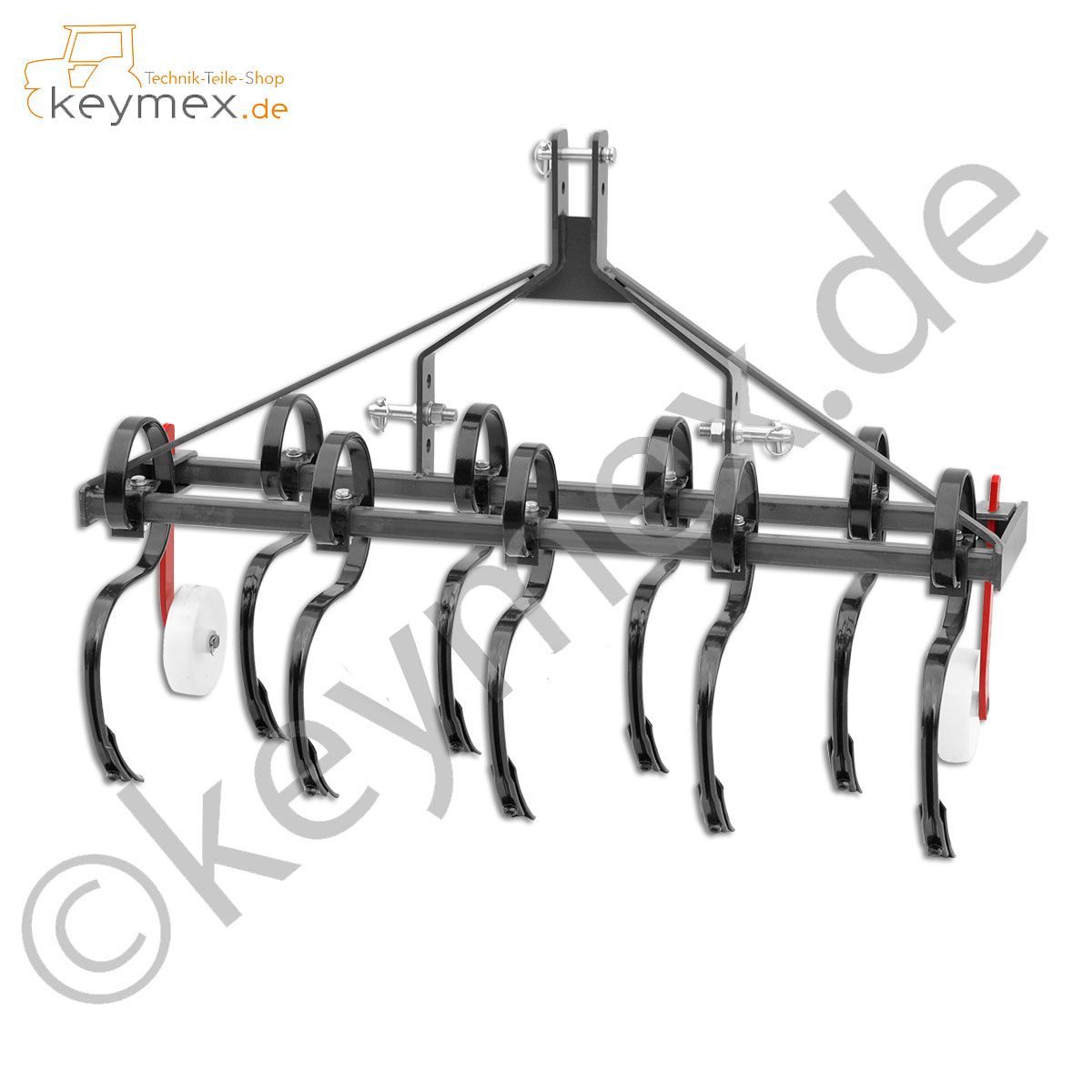 Hackrahmen Keymex 1,35 m mit 9 Zinken und 1 Radpaar-image