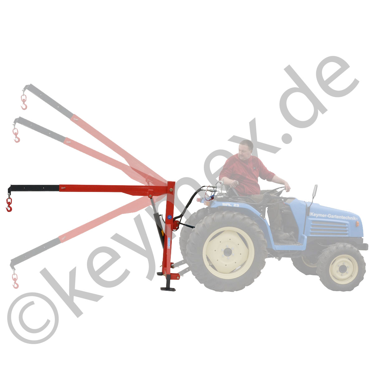Heckkran Keymex EL200, Heckanbau Kat. 1-image