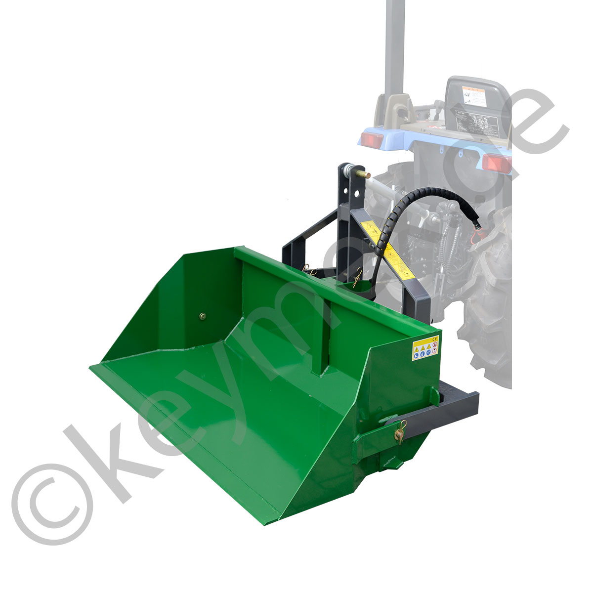 Hecktransportmulde Keymex 1,40 m, hydraulisch kippbar, ohne Rückwand, bis 350 kg Nutzlast-image