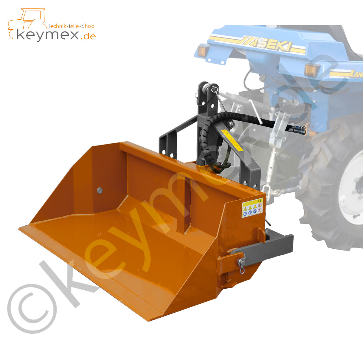 Hecktransportmulde Keymex 1,20 m, hydraulisch kippbar, ohne Rückwand, bis 300 kg Nutzlast-image